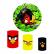 Kit Painel Redondo 1,5m + Trio Cilindros - Tema Angry Birds