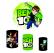 Kit Capas Painel Redondo 1,5m + Trio Cilindros - Tema Ben 10