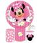 Painel Decoração Festa Minnie Rosa + Trio Capas para Cilindros - Veste Fácil