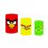 Trio Cilindros Sublimados - Tema Angry Birds