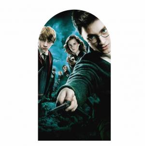 Painel Romano 2x1 - Sublimado - Tema Harry Potter Tecido Helanca Premium    Veste Fácil 